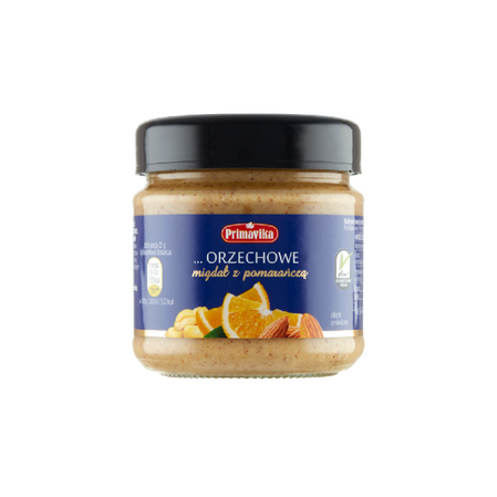 Masło orzechowe migdał z pomarańczą 185 g