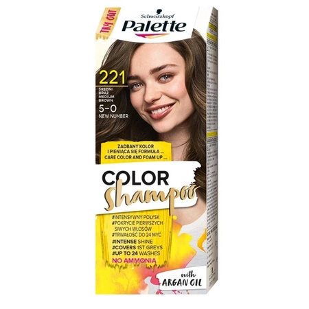 Color Shampoo szampon koloryzujący do 24 myć 221 Średni Brąz
