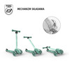 SCOOTANDRIDE Highwaykick 3S Hulajnoga z systemem sterowania 2w1 i kółkami LED składana 3+ Forest