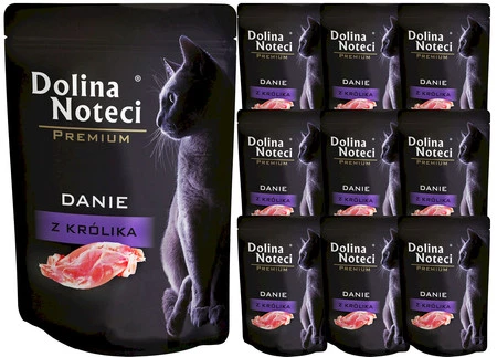 DOLINA NOTECI Premium Kot Danie z Królika PAKIET 10x85g