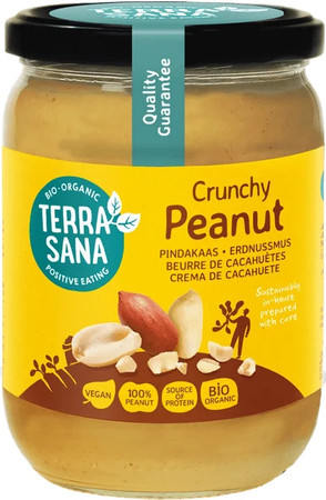 TERRASANA KREM Z ORZESZKÓW ZIEMNYCH PRAŻONYCH 100 % CRUNCHY BIO 500 g