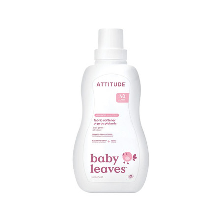 Attitude BABY LEAVES™, Bezzapachowy płyn do płukania ubranek dziecięcych, 1 L