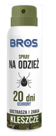  BROS Spray na komary i kleszcze na odzież 90 ml