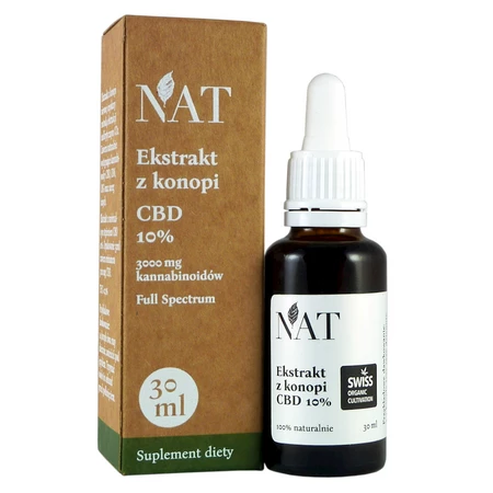 NAT Olejek - ekstrakt z konopi 10% CBD 30ml (XL)