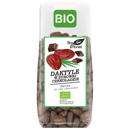DAKTYLE W SUROWEJ CZEKOLADZIE BIO 100 g BIO PLANET