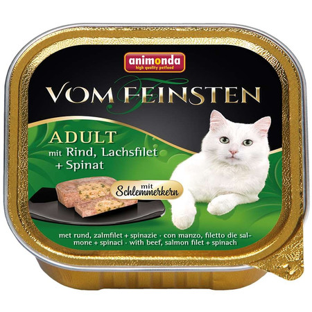 ANIMONDA Vom Feinsten Cat DS ADULT Wołowina Łosoś Szpinak 100g