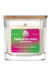 Big Nature Świeca sojowa o zap. Malina, Róża i Jabłko 220g