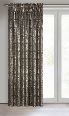 ZASŁONA GOTOWA EBRU NA TAŚMIE 135 X 270 CM CZARNY