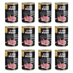 Zestaw 12x Pan Mięsko Karma mokra dla psa Wieprzowina z jagnięciną pies dorosły 400g