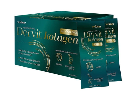 VITADIET Dervit kolagen 10 000 mg peptydy 10g x 30 saszetek