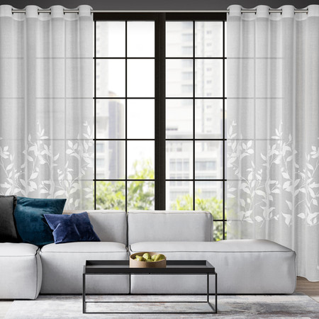 FIRANA GOTOWA ESTELLA 140 X 250 CM BIAŁY