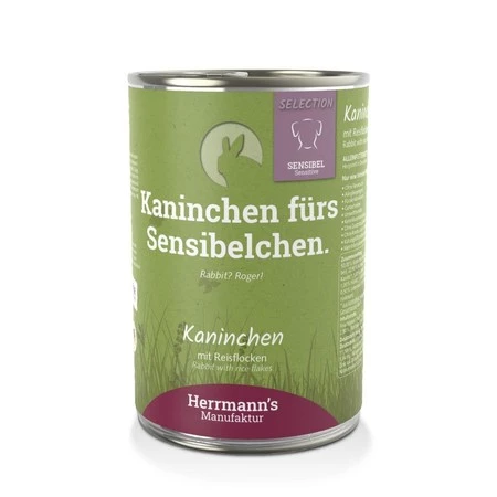 HERRMANN'S Selection Sensitive Dog Kaninchen - królik (400g)