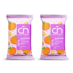 Zestaw: 2x Crispy Natural Suszone Chipsy Brzoskwinia 12 g
