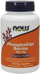 Fosfatydyloseryna 100mg - suplement na pamięć 120 kaps. Now Foods
