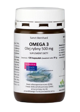OMEGA 3 Olej rybny 500 mg (120 kaps.)