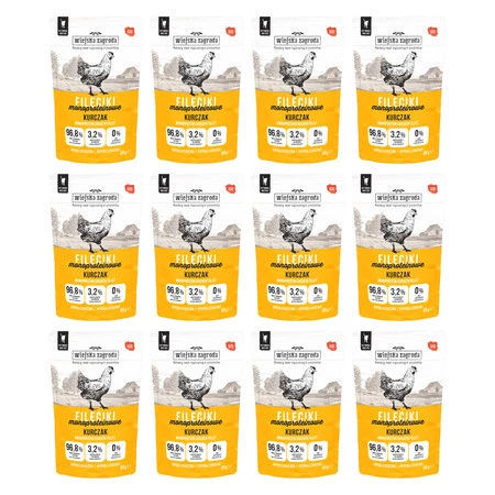 Zestaw 12x Wiejska Zagroda Fileciki Monoproteinowe Kurczak - mokra karma dla kota - 85g