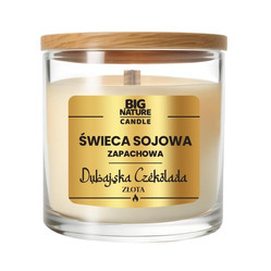 Big Nature Świeca sojowa o zapachu Czekolada dubajska złota 155g