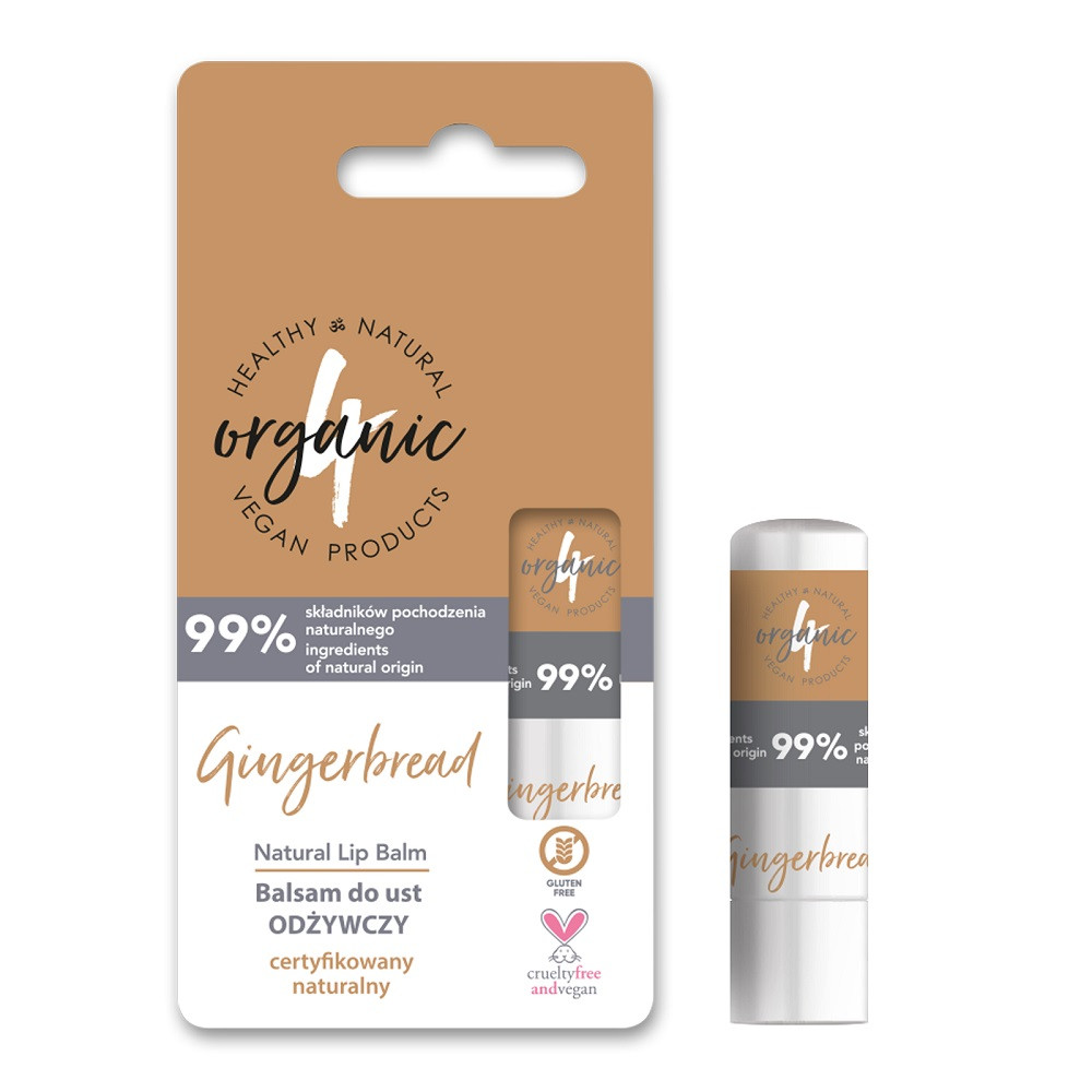 4organic balsam do ust odżywczy Ginger Bread 5g - Nabea.pl