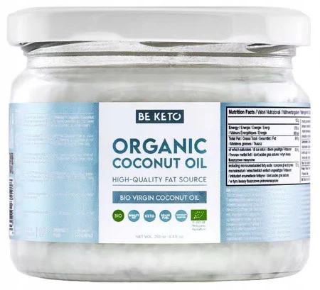 BeKeto Organiczny Olej kokosowy 250ml