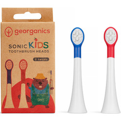Georganics, GeoKids, Wymienne Główki do Szczoteczki Sonicznej dla Dzieci, SOFT, 2 szt.