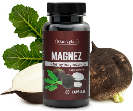 Skoczylas Magnez + B6 czarna rzepa 60 kaps.