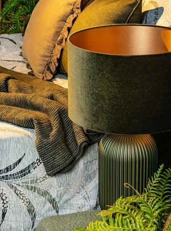 Komplet pościeli bawełnianej 220 x 200 cm, nadruk oliwki z motywem liści