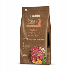 Fitmin Dog Purity Grain free Adult Beef, bez zbóż, wołowina sucha karma dla psa 12 kg