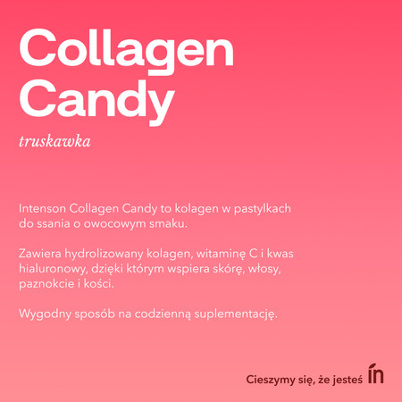 Intenson Collagen Candy 60 tabl. smak truskawka