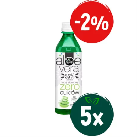 Zestaw: 5x Napój aloesowy bez cukru 500 ml