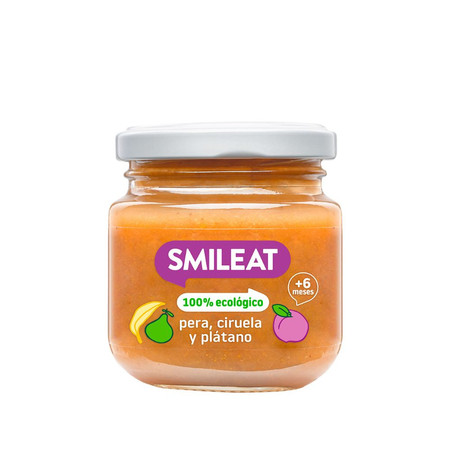 Smileat, BIO Deser z gruszkami, śliwkami i bananami 6m+, 130g