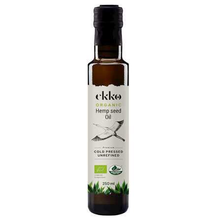 Olej Konopny Tłoczony na Zimno Omega-3 BIO 250 ml