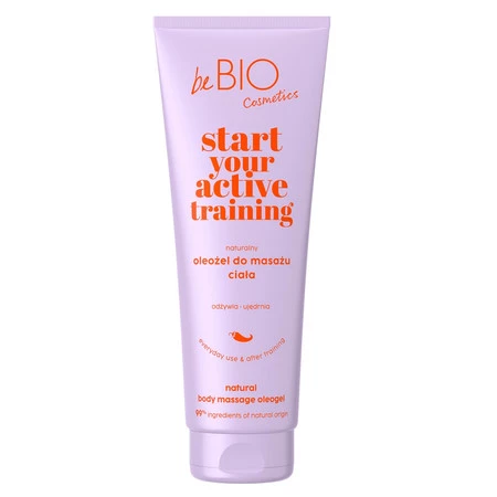 BeBIO Start Your Active Training naturalny oleożel do masażu ciała 250ml