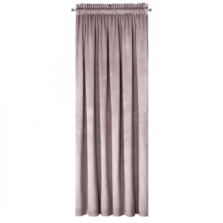 ZASŁONA GOTOWA D91 ROSA NA TAŚMIE 135 X 300 CM PUDROWY RÓŻ