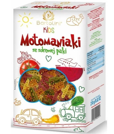 Makaron dla dzieci Motomaniaki ze zdrowej paki 250 g