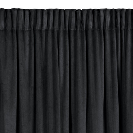 ZASŁONA GOTOWA CARLI NA TAŚMIE 140 X 250 CM CZARNY