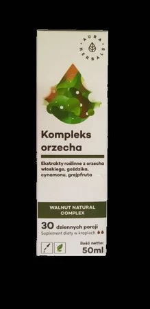 AuraHerbals-Orzech kompleks krople, Walnut natural Complex 50ml