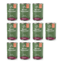 Zestaw 10x HERRMANN'S Selection Dog Hirsch - jeleń z pigwą (400g)