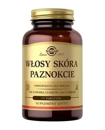 Solgar − Włosy Skóra Paznokcie − 120 tabl.