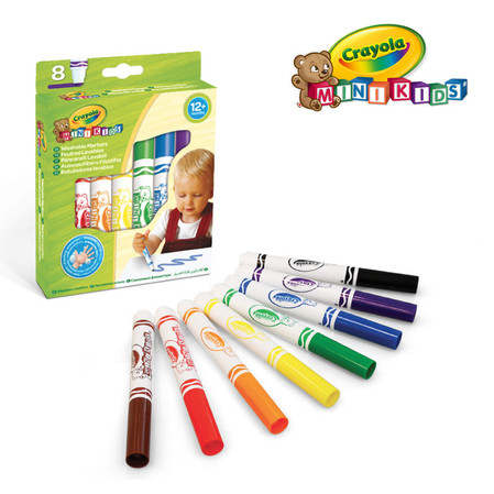 Flamastry zmywalne 8 kolorów Mini Kids 8324 Crayola