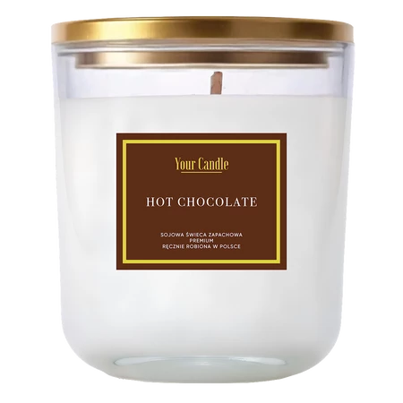 ŚWIECA SOJOWA ZAPACHOWA HOT CHOCOLATE 180 ml - YOUR CANDLE (PRODUKT SEZONOWY)