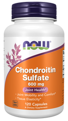 NOW FOODS Chondroitin Sulfate - Siarczan Chondroityny 600 mg (120 kaps.)