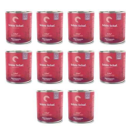 Zestaw 10x HERRMANN'S Selection Sensitive Dog Schaf - baranina z cukinią (800g)