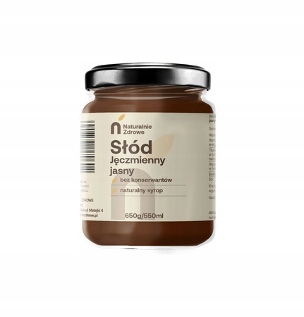 Naturalnie Zdrowe Syrop Ze Słodu Jęczmiennego 650g 550ml