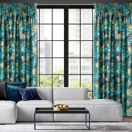 ZASŁONA GOTOWA DAVOS NA TAŚMIE 140 X 270 CM CZARNY