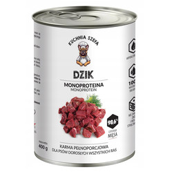 Kuchnia Szefa Dzik - karma mokra dla psa - 400g