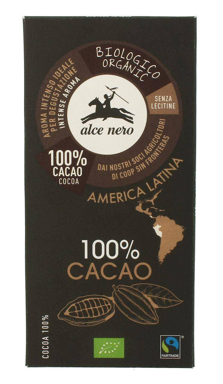 ALCE NERO Tabliczka gorzka 100% kakao BIO 50g - Nabea.pl