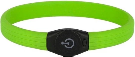 KERBL Obroża świecąca dla psa długowłosego Zielona