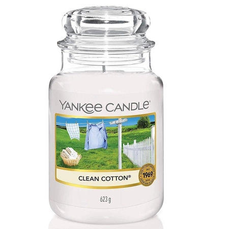 Świeca zapachowa duży słój Clean Cotton® 623g
