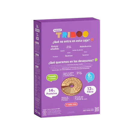 Smileat Triboo, BIO Płatki Śniadaniowe, kakaowe, 300g