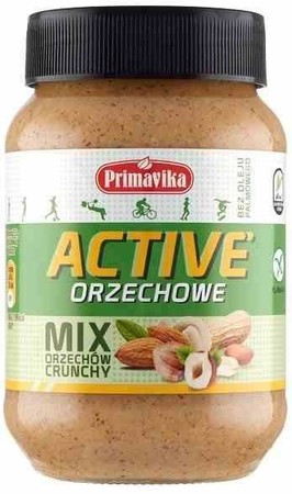 Primavika − Masło orzechowe active mix orzechów crunchy − 470 g